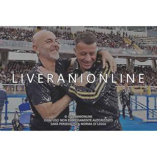 coach Stefano Pioli of AC Milan and coach Roberto D’Aversa of US Lecce during the Italian soccer Serie A match US Lecce vs AC Milan on November 10, 2023 at Via del Mare Stadium in Lecce, Italy. Photo by Emmanuele Mastrodonato/ag. Aldo Liverani sas/AGENZIA ALDO LIVERANI SAS