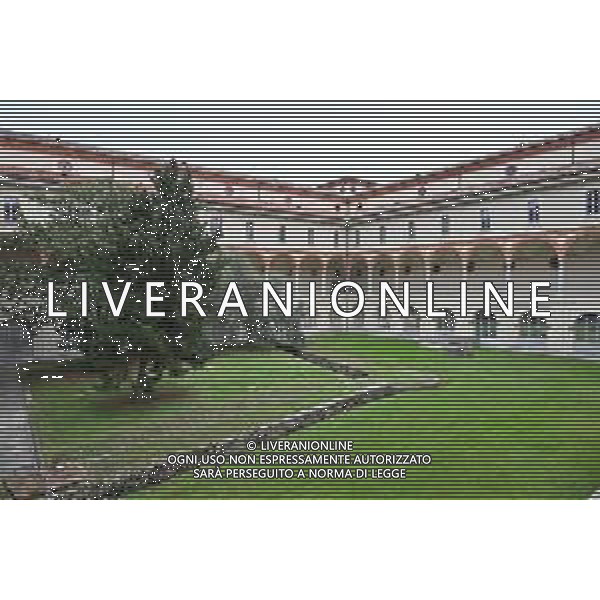 TVRG Restauro Sala Cenacolo nella foto uno dei chiostri interni del museo Milano - Presentazione del restaurto degli affreschi della Sala del Cenacolo del Museo Nazionale della Scienza e Tecnologia foto Roberto Garavaglia/ag. Aldo Liverani sas/AGENZIA ALDO LIVERANI SAS