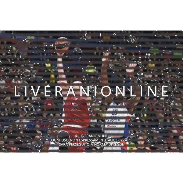 TVRG EA7 Emporio Armani Milano vs Anadolu Efes Istanbul nella foto Nicolo\' Melli (Olimpia Milano) e Tyrique Jones (Anadolu Efes Istanbul) Assago (MI) 16-11-2023 Mediolanum Forum Turkish Airlines Euroleague 9a giornata regular season foto Roberto Garavaglia/ag. Aldo Liverani sas