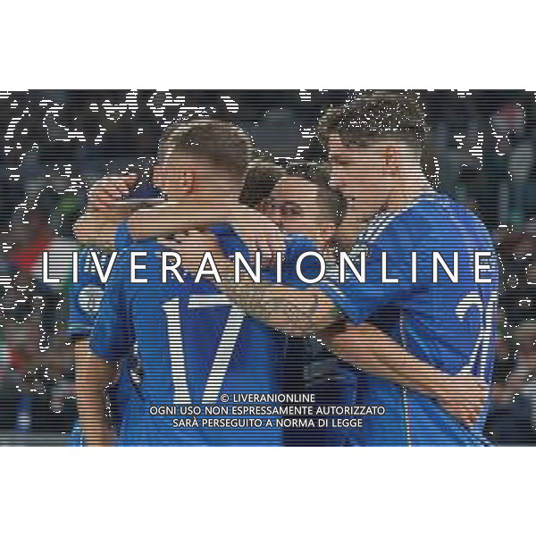 Giacomo Raspadori of Italy celebrates after scoring a goal with teammates during the UEFA EURO 2024 European qualifier match between Italy and North Macedonia at Stadio Olimpico on November 17, 2023 in Rome, Italy. Photo by Emmanuele Mastrodonato/ag. Aldo Liverani sas/AGENZIA ALDO LIVERANI SAS