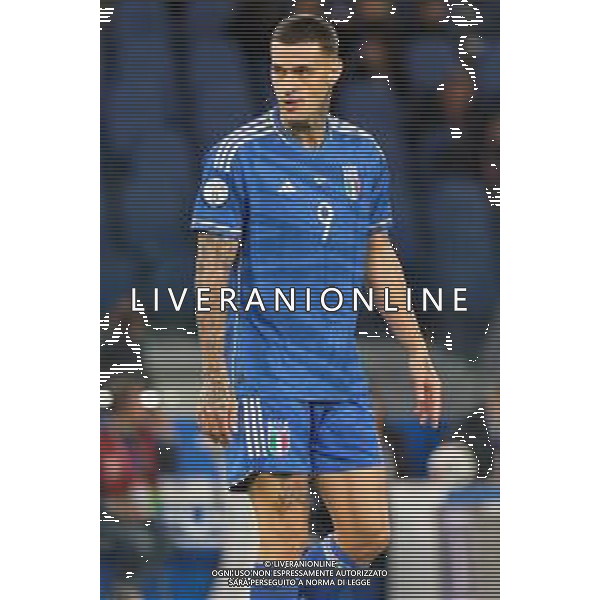 Gianluca Scamacca of Italy during the UEFA EURO 2024 European qualifier match between Italy and North Macedonia at Stadio Olimpico on November 17, 2023 in Rome, Italy. Photo by Emmanuele Mastrodonato/ag. Aldo Liverani sas