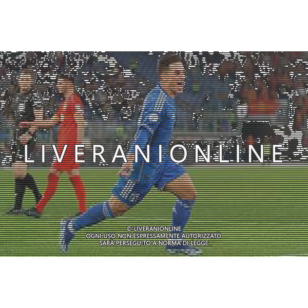 Giacomo Raspadori of Italy celebrates after scoring a goal during the UEFA EURO 2024 European qualifier match between Italy and North Macedonia at Stadio Olimpico on November 17, 2023 in Rome, Italy. Photo by Emmanuele Mastrodonato/ag. Aldo Liverani sas