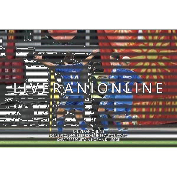 Federico Chiesa of Italy celebrates after scoring a goal during the UEFA EURO 2024 European qualifier match between Italy and North Macedonia at Stadio Olimpico on November 17, 2023 in Rome, Italy. Photo by Emmanuele Mastrodonato/ag. Aldo Liverani sas