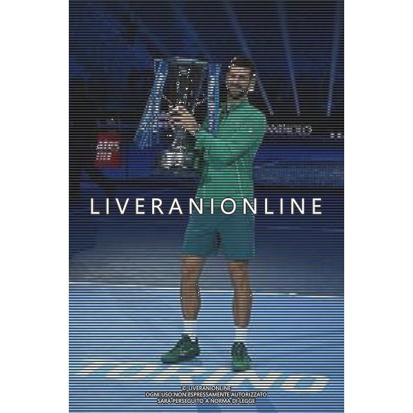 Torino 19.11.2023 PalaAlpitur @Ag. Aldo Liverani sas Nitto Atp Finals 2023 Finale Nella foto: Novak Djokovic vincitore delle atp finals 2023 ©/AGENZIA ALDO LIVERANI SAS