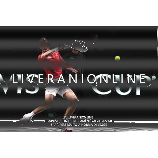 Italia-Serbia 25 Novembre 2023 Final 8 Davis Cup Malaga PalaSport Juan Martin Carpena Nella foto: Novak Djokovic ©Andrea Rosito/AGENZIA ALDO LIVERANI SAS
