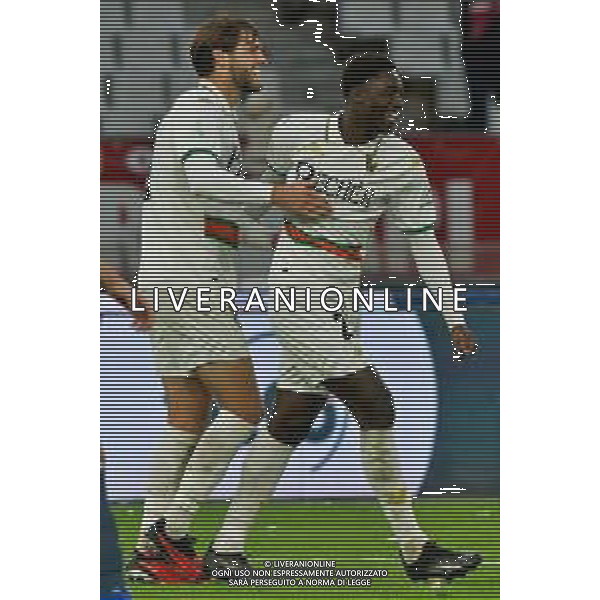 Ali Dembélé of Venezia FC celebrates after scoring a goal during the Italian Serie B match SSC Bari vs Venezia FC on November 25, 2023 at the San Nicola stadium in Bari, Italy. Photo by Emmanuele Mastrodonato/ag. Aldo Liverani sas/AGENZIA ALDO LIVERANI SAS