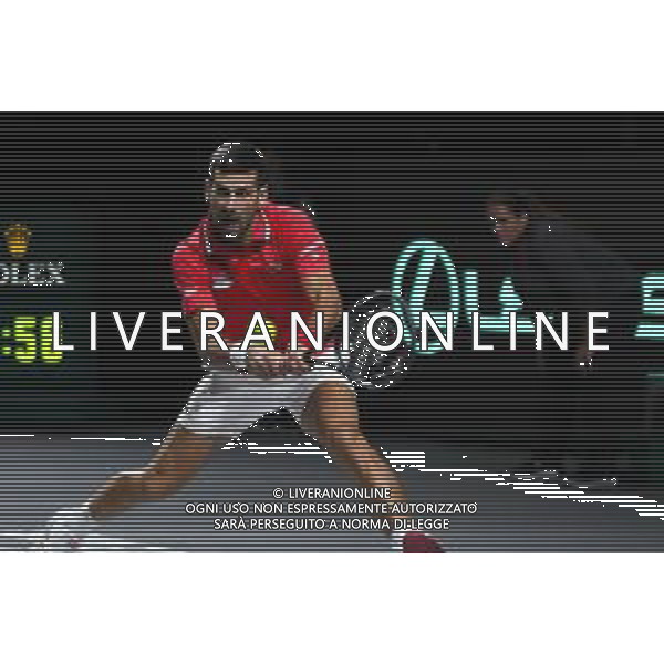 Italia-Serbia 25 Novembre 2023 Final 8 Davis Cup Malaga PalaSport Juan Martin Carpena Nella foto: Novak Djokovic ©Andrea Rosito/AGENZIA ALDO LIVERANI SAS