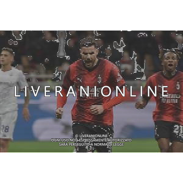 Milan vs Fiorentina nella foto Theo Hernandez (Milan) esulta dopo il gol dell\'1 a 0 Milano 25-11-2023 Stadio Giuseppe Meazza - San Siro Campionato Serie A TIM - 13a giornata foto Roberto Garavaglia/ag. Aldo Liverani sas/AGENZIA ALDO LIVERANI SAS