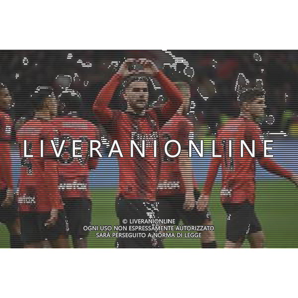 Milan vs Fiorentina nella foto Theo Hernandez (Milan) esulta dopo il gol dell\'1 a 0 Milano 25-11-2023 Stadio Giuseppe Meazza - San Siro Campionato Serie A TIM - 13a giornata foto Roberto Garavaglia/ag. Aldo Liverani sas/AGENZIA ALDO LIVERANI SAS