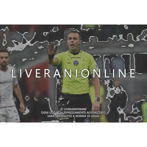 Milan vs Fiorentina nella foto l\'arbitro Marco Di Bello di Brindisi Milano 25-11-2023 Stadio Giuseppe Meazza - San Siro Campionato Serie A TIM - 13a giornata foto Roberto Garavaglia/ag. Aldo Liverani sas/AGENZIA ALDO LIVERANI SAS