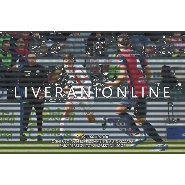 26-11-2023. Cagliari calcio- AC Monza . 13° giornata campionato calcio italiano Serie A 2023/2024, Stadio Unipol Domus Cagliari. Foto Salvatore Moi/Agenzia Aldo Liverani s.as. Nella foto: Andrea Colpani Monza, Alberto Dossena Cagliari ©SALVATORE MOI/AGENZIA ALDO LIVERANI SAS