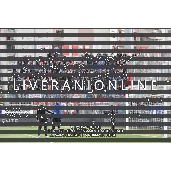 26-11-2023. Cagliari calcio- AC Monza . 13° giornata campionato calcio italiano Serie A 2023/2024, Stadio Unipol Domus Cagliari. Foto Salvatore Moi/Agenzia Aldo Liverani s.a.s. Nella foto: Tifosi Monza in trasferta, nel settore ospiti dello stadio Unipol Domus di Cagiari ©SALVATORE MOI/AGENZIA ALDO LIVERANI SAS