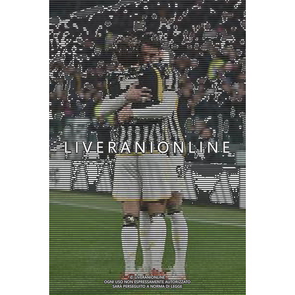 Torino 26.11.2023 Allianz Stadium @Manuela Viganti/Ag. Aldo Liverani sas Juventus vs Inter Campionato Calcio Serie A TIM 2023/2024 13a giornata Nella foto: esultanza dusan vlahovic e federico chiesa dopo il gol