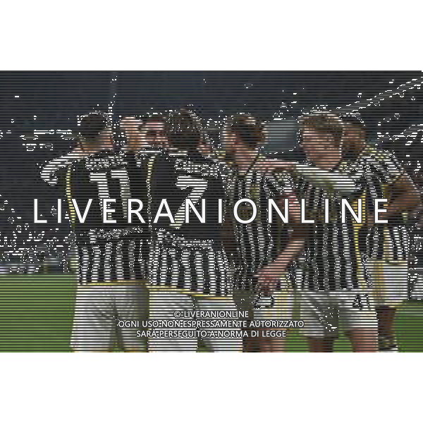 Torino 26.11.2023 Allianz Stadium @Manuela Viganti/Ag. Aldo Liverani sas Juventus vs Inter Campionato Calcio Serie A TIM 2023/2024 13a giornata Nella foto: esultanza juventus dopo il gol di dusan vlahovic