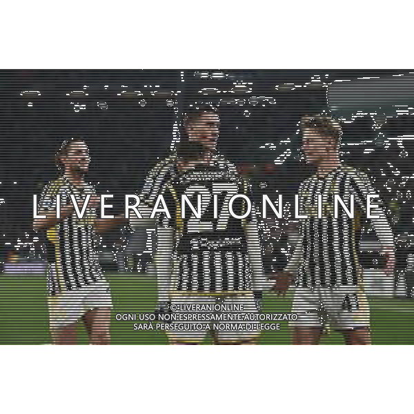 Torino 26.11.2023 Allianz Stadium @Manuela Viganti/Ag. Aldo Liverani sas Juventus vs Inter Campionato Calcio Serie A TIM 2023/2024 13a giornata Nella foto: esultanza juventus dopo il gol di dusan vlahovic