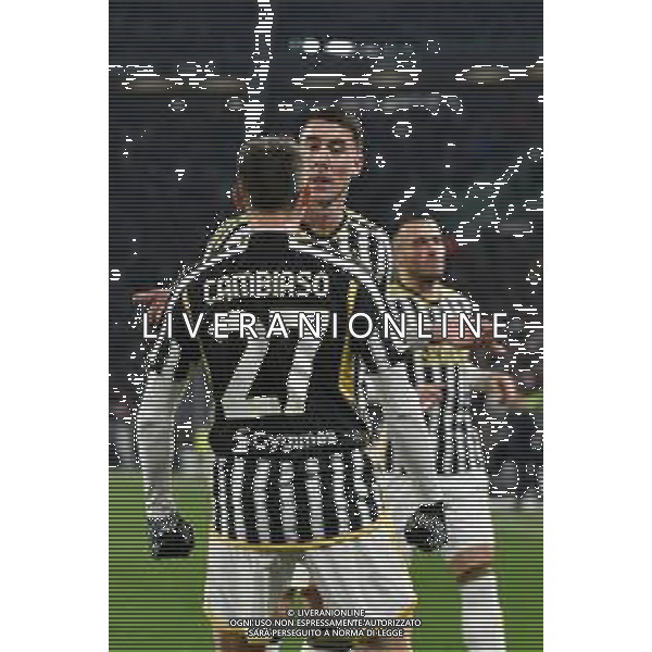 Torino 26.11.2023 Allianz Stadium @Manuela Viganti/Ag. Aldo Liverani sas Juventus vs Inter Campionato Calcio Serie A TIM 2023/2024 13a giornata Nella foto: esultanza dusan vlahovic dopo il gol