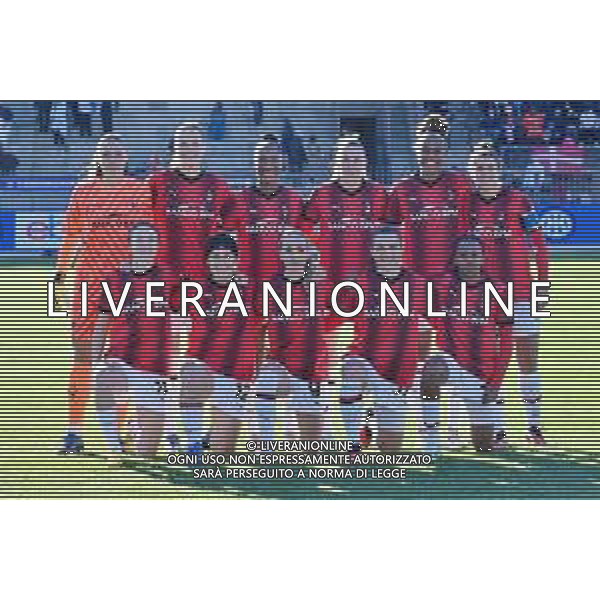 TVRG Inter vs Milan nella foto formazione Milan, in piedi da SX Laura Giuliani, Andrea Staskova, Chante\' Dompig, Julie Piga, Allyson Swaby e Valentina Bergamaschi; in basso da SX Christy Grimshaw, Marta Mascarello, Kosovare Asllani, Alia Guagni ed Emelyne Laurent Milano 25-11-2023 Arena Civica Gianni Brera Serie A femminile eBay - 9a giornata foto Roberto Garavaglia/ag. Aldo Liverani sas
