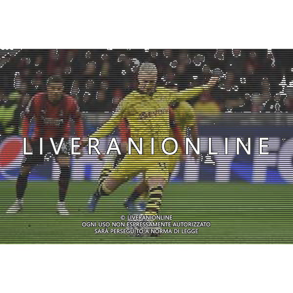 Milan vs Borussia Dortmund nella foto Marco Reus (Borussia Dortmund) segna il gol dell\'1 a 0 Milano 28-11-2023 Stadio Giuseppe Meazza - San Siro UEFA Champions League fase a gironi 5a giornata - Gruppo F foto Roberto Garavaglia/ag. Aldo Liverani sas/AGENZIA ALDO LIVERANI SAS