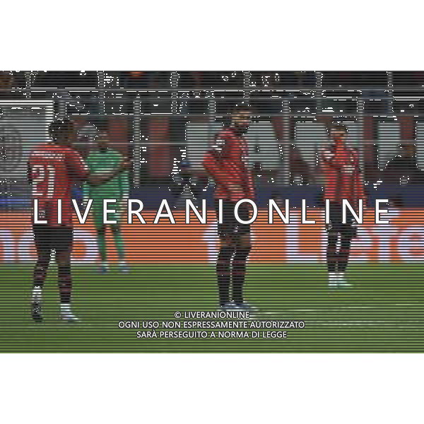 Milan vs Borussia Dortmund nella foto delusione Milan dopo il gol subito del 2 a 1 Borussia Dortmund Milano 28-11-2023 Stadio Giuseppe Meazza - San Siro UEFA Champions League fase a gironi 5a giornata - Gruppo F foto Roberto Garavaglia/ag. Aldo Liverani sas/AGENZIA ALDO LIVERANI SAS