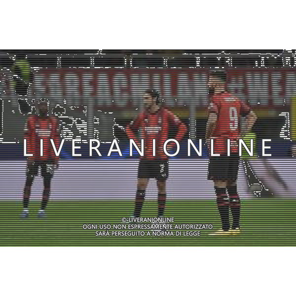 Milan vs Borussia Dortmund nella foto delusione Milan dopo il gol subito del 2 a 1 Borussia Dortmund Milano 28-11-2023 Stadio Giuseppe Meazza - San Siro UEFA Champions League fase a gironi 5a giornata - Gruppo F foto Roberto Garavaglia/ag. Aldo Liverani sas/AGENZIA ALDO LIVERANI SAS