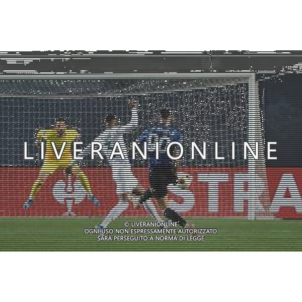 TVRG Atalanta vs Sporting Lisbona nella foto Gianluca Scamacca (Atalanta) segna il gol dell\'1 a 0 Bergamo 30-11-2023 Gewiss Stadium - Stadio Atleti Azzurri d\'Italia UEFA Europa League - fase a gironi Gruppo D - 5a giornata foto Roberto Garavaglia/ag. Aldo Liverani sas