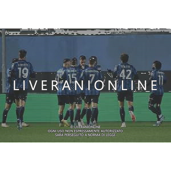 TVRG Atalanta vs Sporting Lisbona nella foto esultanza Atalanta dopo il gol dell\'1 a 0 Bergamo 30-11-2023 Gewiss Stadium - Stadio Atleti Azzurri d\'Italia UEFA Europa League - fase a gironi Gruppo D - 5a giornata foto Roberto Garavaglia/ag. Aldo Liverani sas