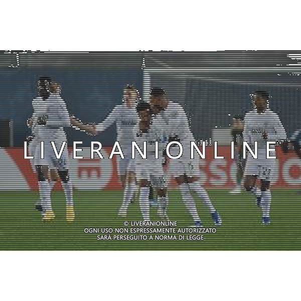 TVRG Atalanta vs Sporting Lisbona nella foto esultanza Sporting Lisbona dopo il gol dell\'1 a 1 Bergamo 30-11-2023 Gewiss Stadium - Stadio Atleti Azzurri d\'Italia UEFA Europa League - fase a gironi Gruppo D - 5a giornata foto Roberto Garavaglia/ag. Aldo Liverani sas