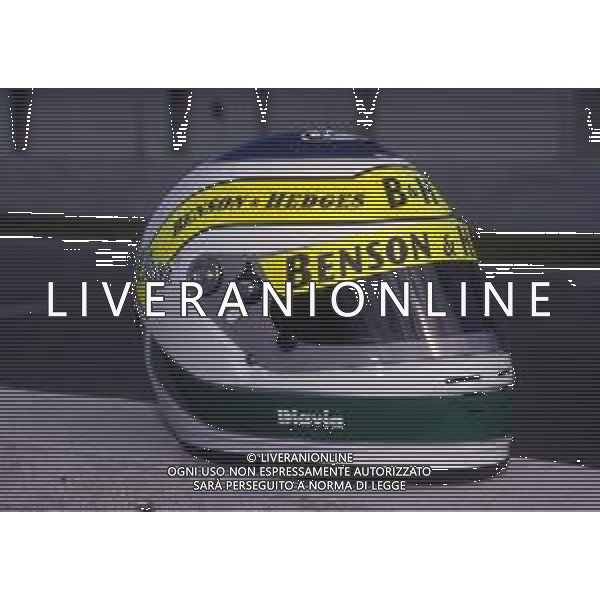 RETROSPETTIVA GIANCARLO FISICHELLA PILOTA F1 NELLA FOTO GIANCARLO FISICHELLA NELL\'ANNO 1997 CASCO AG CONTROLUCE.-AG ALDO LIVERANI SAS