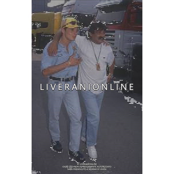 RETROSPETTIVA GIANCARLO FISICHELLA PILOTA F1 NELLA FOTO GIANCARLO FISICHELLA NELL\'ANNO 1997 CON ROBERTO DA CREMA AG CONTROLUCE.-AG ALDO LIVERANI SAS