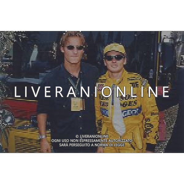 RETROSPETTIVA GIANCARLO FISICHELLA PILOTA F1 NELLA FOTO GIANCARLO FISICHELLA NELL\'ANNO 1997 CON FRANCESCO TOTTI AG CONTROLUCE.-AG ALDO LIVERANI SAS