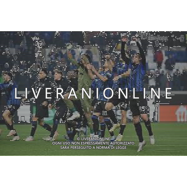 TVRG Atalanta vs Sporting Lisbona nella foto esultanza finale Atalanta Bergamo 30-11-2023 Gewiss Stadium - Stadio Atleti Azzurri d\'Italia UEFA Europa League - fase a gironi Gruppo D - 5a giornata foto Roberto Garavaglia/ag. Aldo Liverani sas