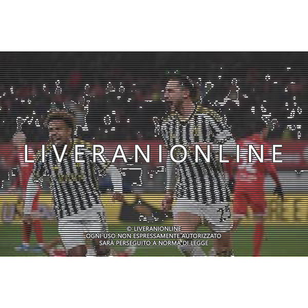 Monza vs Juventus nella foto Adrien Rabiot (Juventus) esulta dopo il gol dell\'1 a 0 Monza 01-12-2023 U-Power Stadium Campionato Serie A TIM - 14a giornata foto Roberto Garavaglia/ag. Aldo Liverani sas