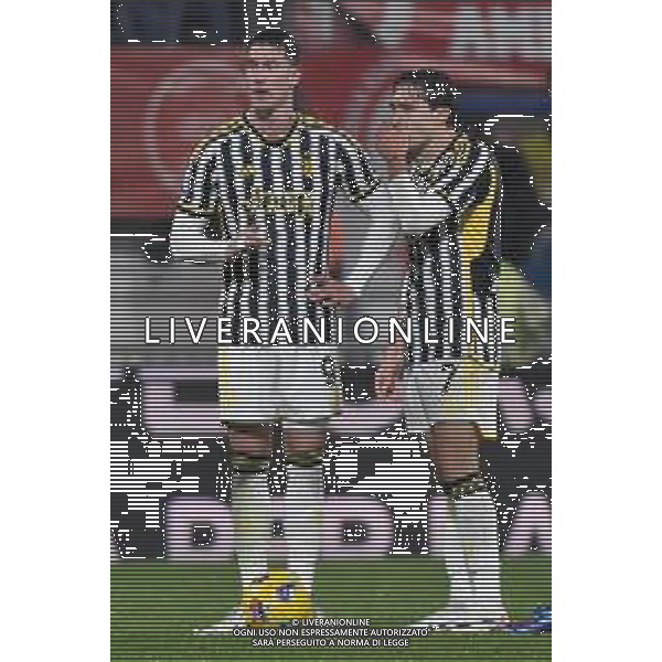 Monza vs Juventus nella foto Dusan Vlahovic (Juventus) SX e Federico Chiesa (Juventus) DX Monza 01-12-2023 U-Power Stadium Campionato Serie A TIM - 14a giornata foto Roberto Garavaglia/ag. Aldo Liverani sas/AGENZIA ALDO LIVERANI SAS