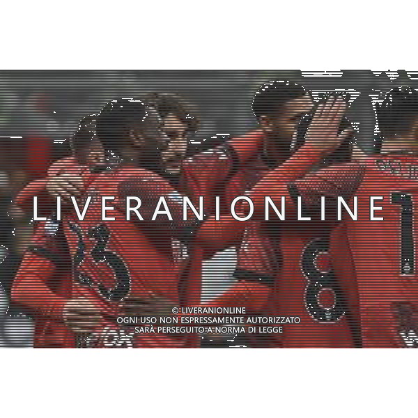 Milan vs Frosinone nella foto esultanza Milan dopo il gol del 3 a 0 Milano 02-12-2023 Stadio Giuseppe Meazza - San Siro Campionato Serie A TIM - 14a giornata foto Roberto Garavaglia/ag. Aldo Liverani sas