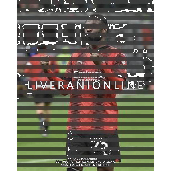 Milan vs Frosinone nella foto Fikayo Tomori (Milan) esulta dopo il gol del 3 a 0 Milano 02-12-2023 Stadio Giuseppe Meazza - San Siro Campionato Serie A TIM - 14a giornata foto Roberto Garavaglia/ag. Aldo Liverani sas