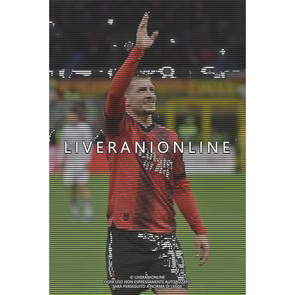 Milan vs Frosinone nella foto Luka Jovic (Milan) esulta dopo il gol dell\'1 a 0 Milano 02-12-2023 Stadio Giuseppe Meazza - San Siro Campionato Serie A TIM - 14a giornata foto Roberto Garavaglia/ag. Aldo Liverani sas/ AGENZIA ALDO LIVERANI SAS