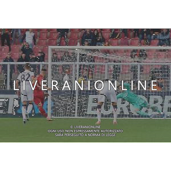 Roberto Piccoli of US Lecce score the goal on penalty during the Italian soccer Serie A match US Lecce vs Bologna FC on December 3, 2023 at Via del Mare Stadium in Lecce, Italy. Photo by Emmanuele Mastrodonato/ag. Aldo Liverani sas