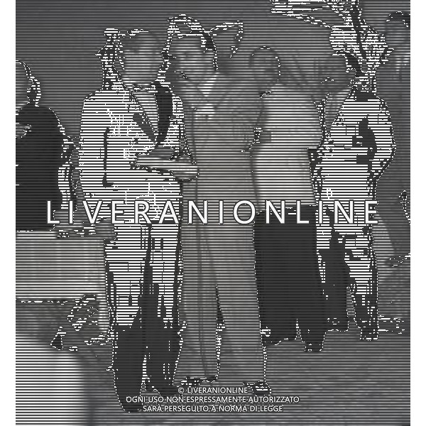 NEG-RETROSPETTIVA NINO TARANTO ATTORE NELLA FOTO NINO TARANTO AI NASTRI D\'ARGENTO NELL\'ANNO 1950 CON LELLO BERSANI FOTO SANDRO VESPASIANI-AG ALDO LIVERANI SAS 