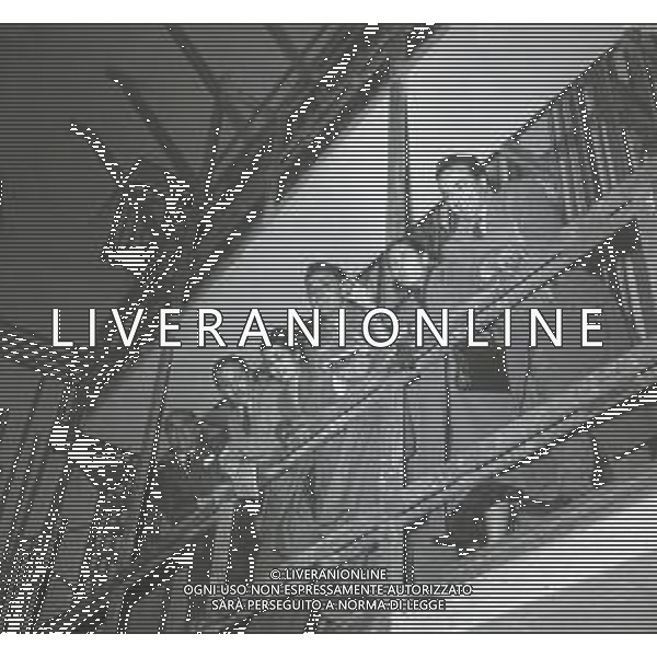 NEG-RETROSPETTIVA LEA PADOVANI ATTRICE NELLA FOTO LEA PADOVANI A ROMA CON LA SORELLA-IL CONTE NANDO BORONZO-NICO PEPE E PAOLO CARLINI NELL\'ANNO 1955 AG ALDO LIVERANI SAS