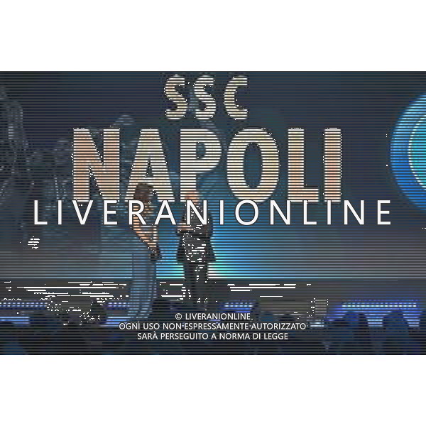 TVRG Gala Calcio 2023 nella foto Federica Masolinn e Aurelio De Laurentiis presidente Napoli Milano 04-12-2023 Gran Gala del Calcio 2023, l\'appuntamento organizzato dall\'AIC Associazione Italiana Calciatori per premiare i protagonisti della stagione 2022-2023 foto Roberto Garavaglia/ag. Aldo Liverani sas