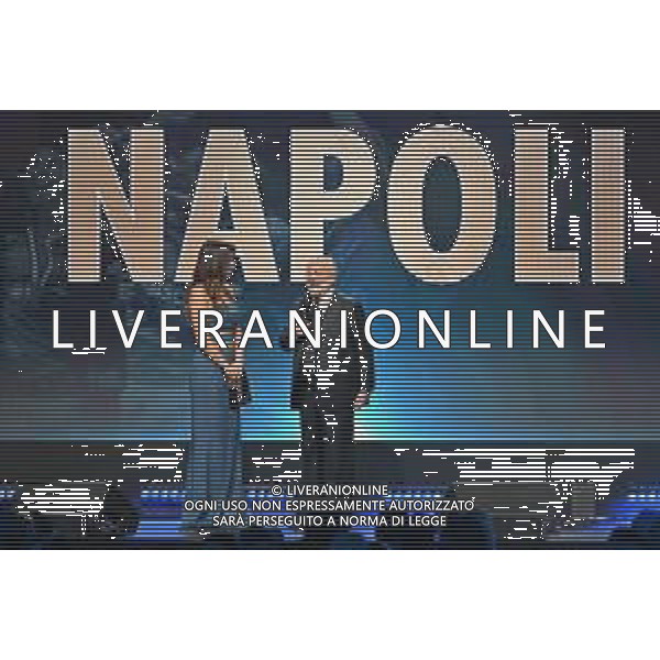 TVRG Gala Calcio 2023 nella foto Federica Masolinn e Aurelio De Laurentiis presidente Napoli Milano 04-12-2023 Gran Gala del Calcio 2023, l\'appuntamento organizzato dall\'AIC Associazione Italiana Calciatori per premiare i protagonisti della stagione 2022-2023 foto Roberto Garavaglia/ag. Aldo Liverani sas
