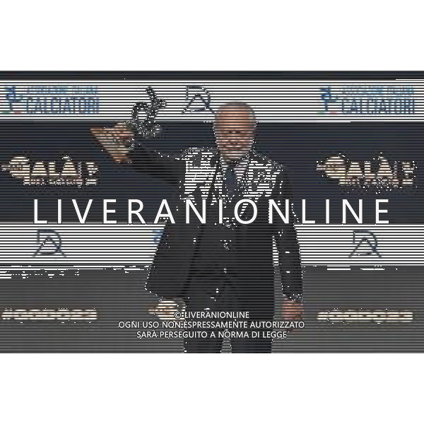 TVRG Gala Calcio 2023 nella foto il Napoli premiato come miglior società ritira il premio il presidente Aurelio De Laurentiis Milano 04-12-2023 Gran Gala del Calcio 2023, l\'appuntamento organizzato dall\'AIC Associazione Italiana Calciatori per premiare i protagonisti della stagione 2022-2023 foto Roberto Garavaglia/ag. Aldo Liverani sas