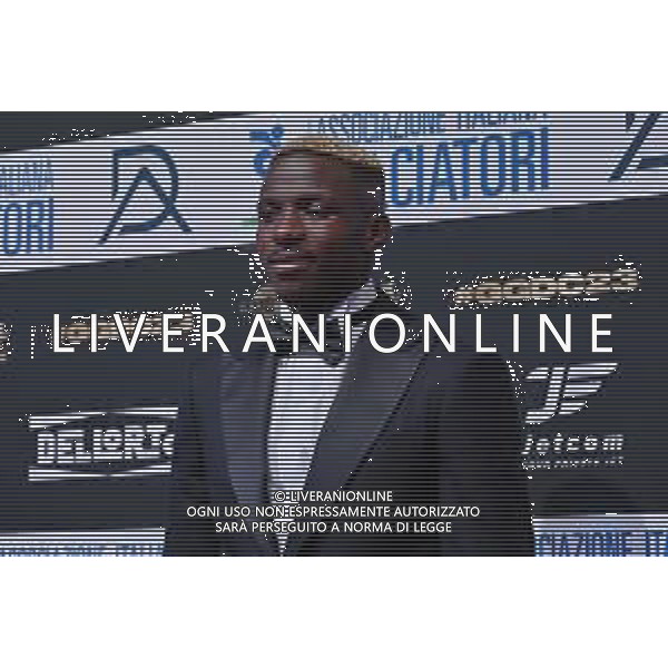 TVRG Gala Calcio 2023 nella foto Victor Osimhen (Napoli) Milano 04-12-2023 Gran Gala del Calcio 2023, l\'appuntamento organizzato dall\'AIC Associazione Italiana Calciatori per premiare i protagonisti della stagione 2022-2023 foto Roberto Garavaglia/ag. Aldo Liverani sas