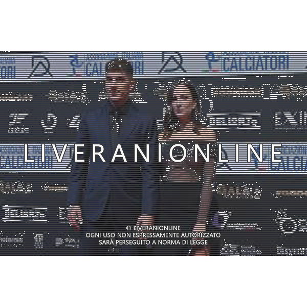 TVRG Gala Calcio 2023 nella foto Giovanni Di Lorenzo (Napoli) con la compagna Milano 04-12-2023 Gran Gala del Calcio 2023, l\'appuntamento organizzato dall\'AIC Associazione Italiana Calciatori per premiare i protagonisti della stagione 2022-2023 foto Roberto Garavaglia/ag. Aldo Liverani sas