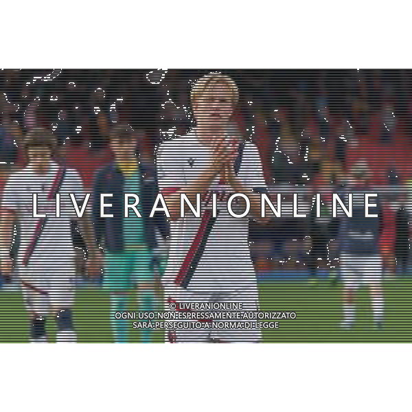 Victor Kristiansen of Bologna FC during the Italian soccer Serie A match US Lecce vs Bologna FC on December 3, 2023 at Via del Mare Stadium in Lecce, Italy. Photo by Emmanuele Mastrodonato/ag. Aldo Liverani sas