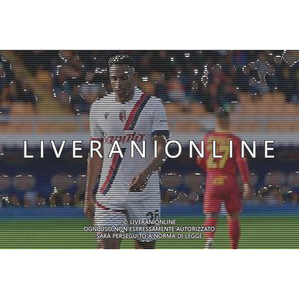 Jhon Lucumi of Bologna FC during the Italian soccer Serie A match US Lecce vs Bologna FC on December 3, 2023 at Via del Mare Stadium in Lecce, Italy. Photo by Emmanuele Mastrodonato/ag. Aldo Liverani sas