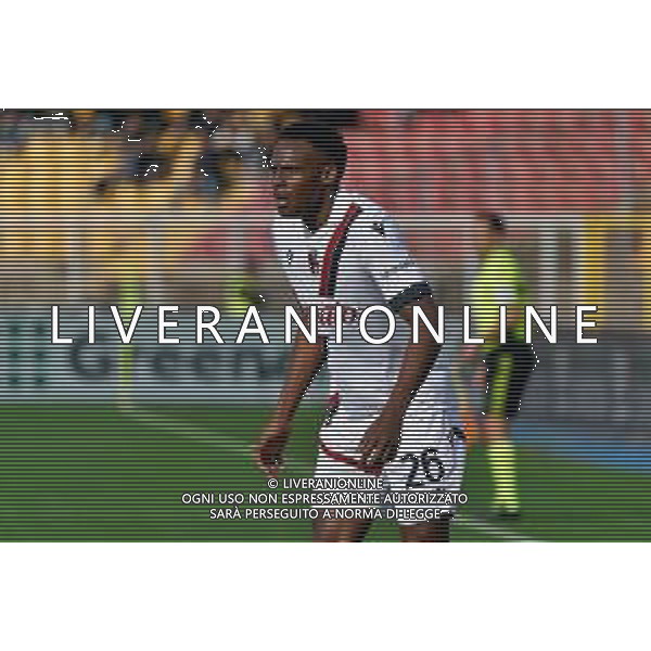 Jhon Lucumi of Bologna FC during the Italian soccer Serie A match US Lecce vs Bologna FC on December 3, 2023 at Via del Mare Stadium in Lecce, Italy. Photo by Emmanuele Mastrodonato/ag. Aldo Liverani sas