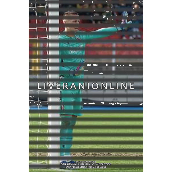 Lukasz Skorupski of Bologna FC during the Italian soccer Serie A match US Lecce vs Bologna FC on December 3, 2023 at Via del Mare Stadium in Lecce, Italy. Photo by Emmanuele Mastrodonato/ag. Aldo Liverani sas