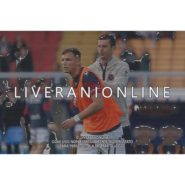 coach Thiago Motta of Bologna FC and Sydney Van Hooijdonk of Bologna FC during the Italian soccer Serie A match US Lecce vs Bologna FC on December 3, 2023 at Via del Mare Stadium in Lecce, Italy. Photo by Emmanuele Mastrodonato/ag. Aldo Liverani sas