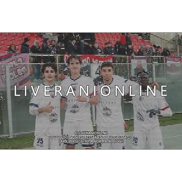 IMOLA 06 12 2023 COPPA ITALIA OTTAVI DI FINALE SERIE D IMOLESE CALCIO-CAMPOBASSO 1-0 NELLA FOTO DA SINISTRA MANZONI GABRIELE KASHARI KLAUS EL ARCHI MAHDI E DALL\'OSSO BORA ©SANNA/AGENZIA ALDO LIVERANI SAS